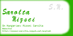 sarolta mizsei business card